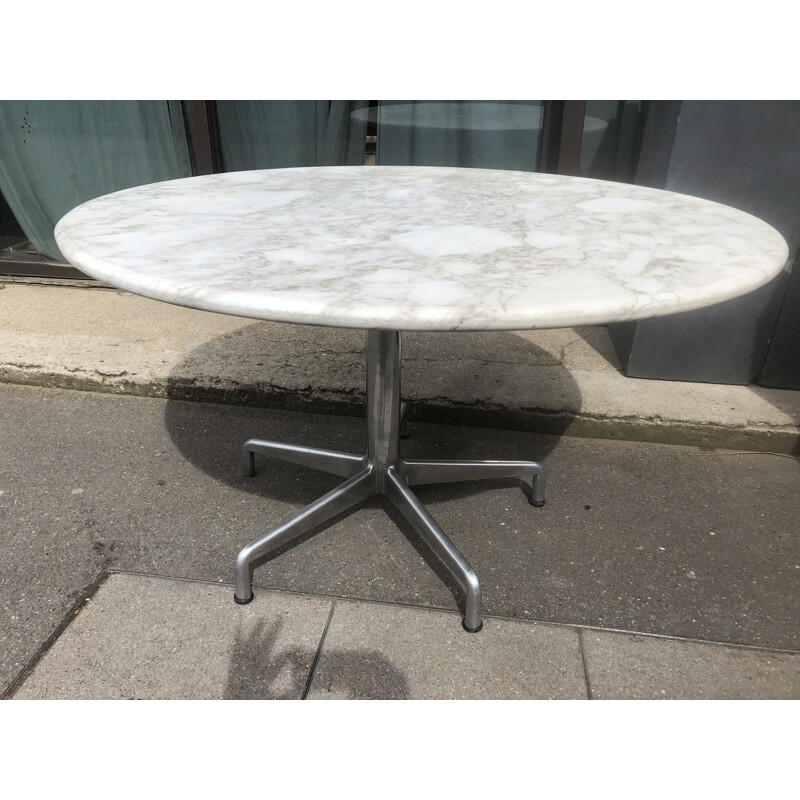 Vintage marble dining table for Herman Miller - 1960s