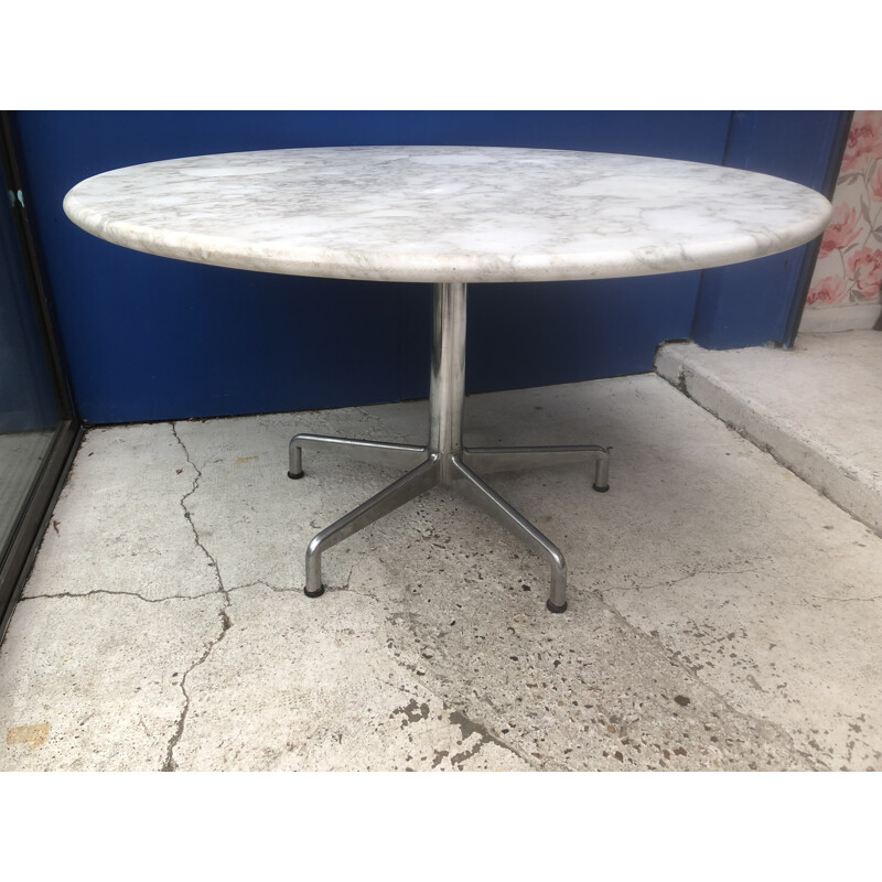 Vintage marble dining table for Herman Miller - 1960s