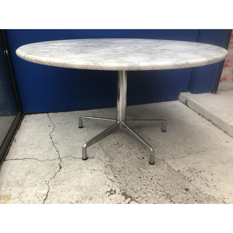 Vintage marble dining table for Herman Miller - 1960s