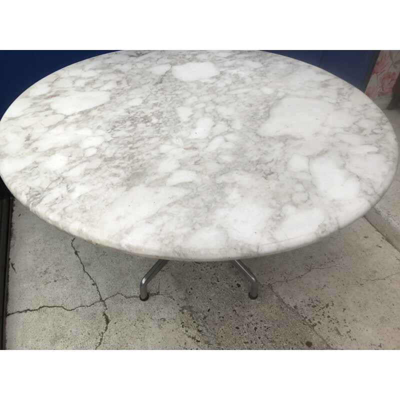 Vintage marble dining table for Herman Miller - 1960s