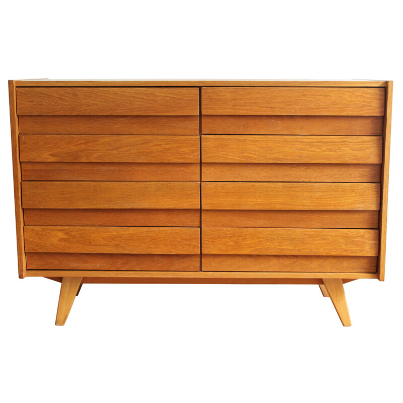 Vintage Oak U-453 Sideboard by Jiri Jiroutek - 1960s