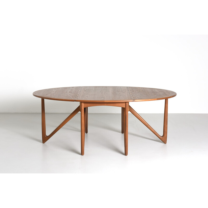 Table à repas ovale en teck vintage par Kurt Østervig pour Jason Mobler - 1960
