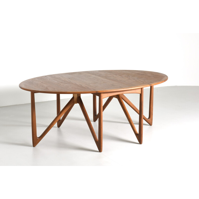 Vintage Oval teak dining table by Kurt Østervig for Jason Mobler - 1960s