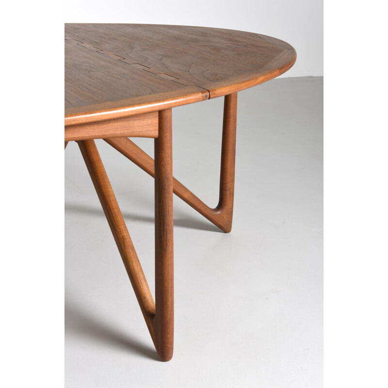 Vintage Oval teak dining table by Kurt Østervig for Jason Mobler - 1960s