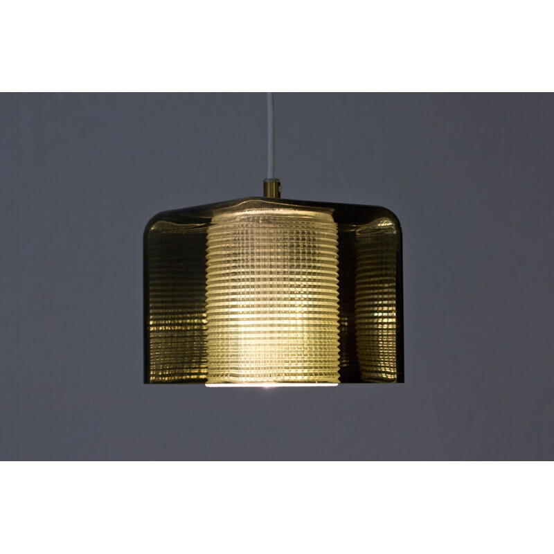 Vintage Square-Shaped Glass Pendant Lamp by Carl Fagerlund for Orrefors - 1960s