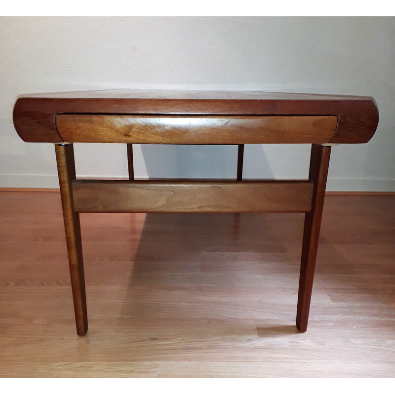 Vintage scandinavian rectangular teak coffee table - 1960s