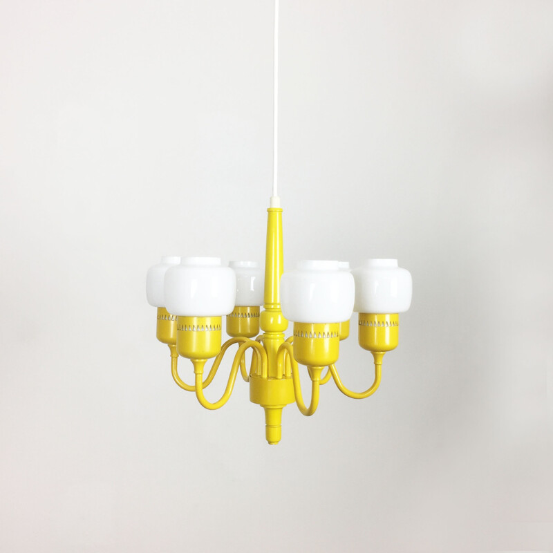 Hurricane Yellow Hanging Light by Hans-Agne Jakobsson - 1960s