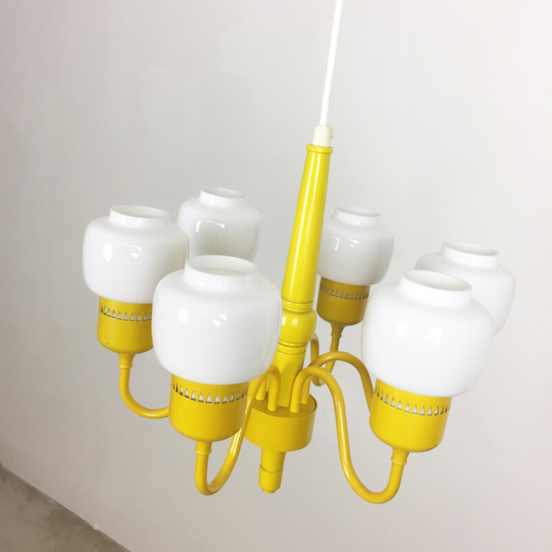 Hurricane Yellow Hanging Light by Hans-Agne Jakobsson - 1960s