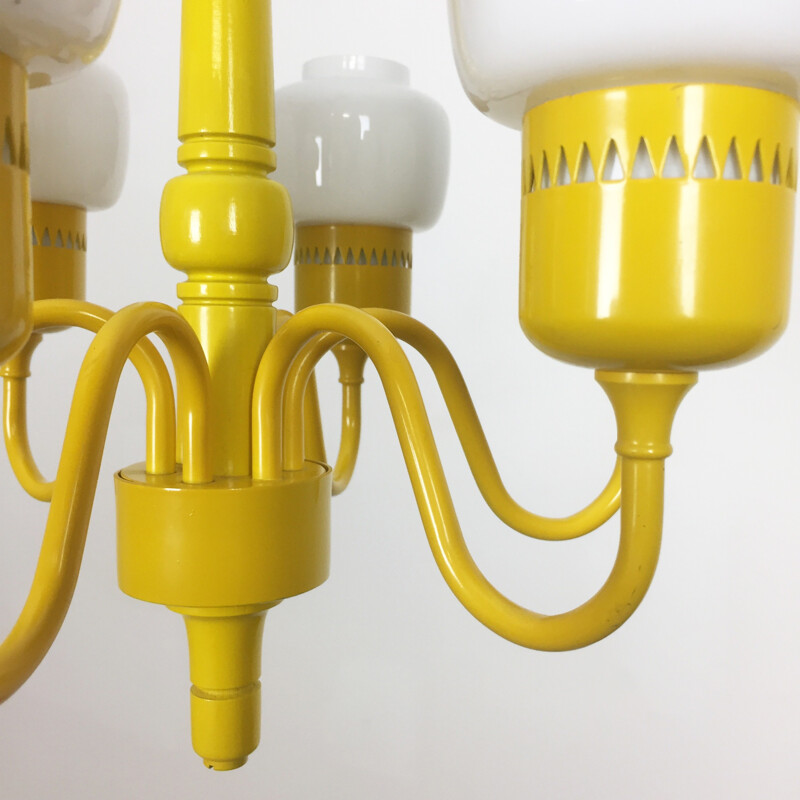 Hurricane Yellow Hanging Light by Hans-Agne Jakobsson - 1960s