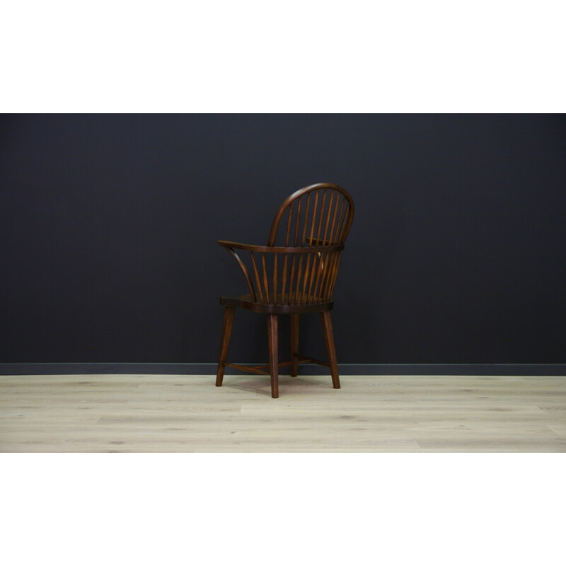 Danish Vintage Beech Armchair - 1960s