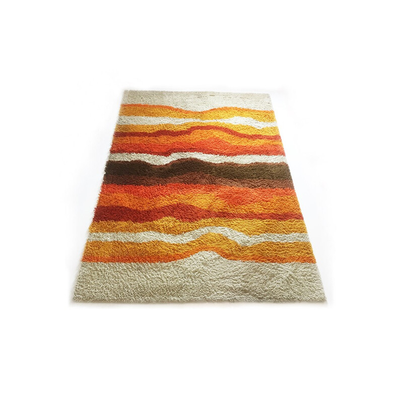 Tapis vintage multicolore de Rya pour Desso - 1970