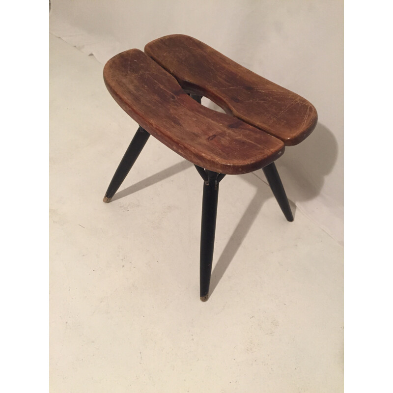 Stool in wood, Ilamari TAPIOVAARA - 1950s