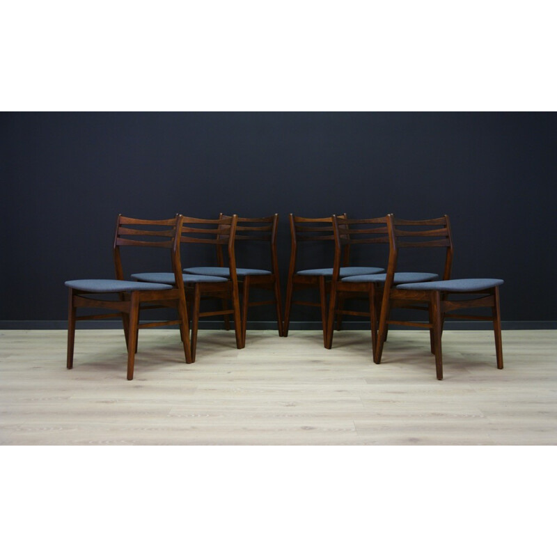 Set of 6 danish vintage chairs - 1960s