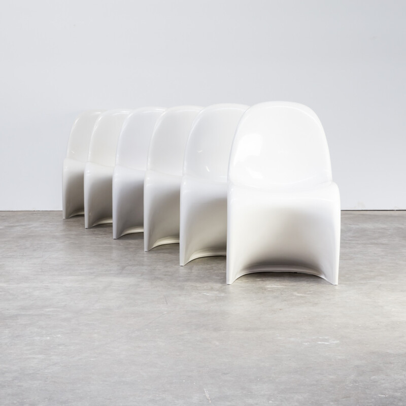 White Chairs by Verner Panton for Fehlbaum Herman Miller - 1970s