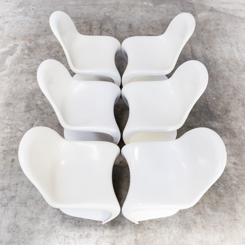 White Chairs by Verner Panton for Fehlbaum Herman Miller - 1970s