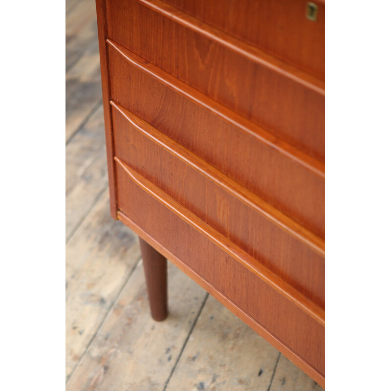 Vintage Danish Teak Chest of Drawers with 5 drawers - 1950s