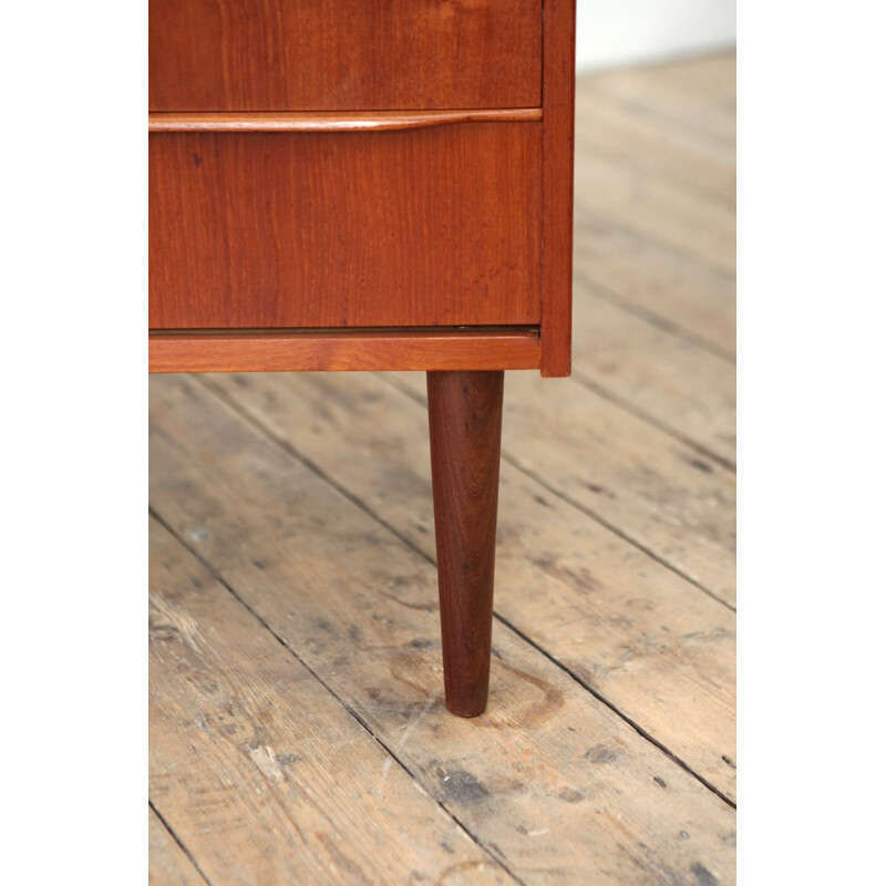 Vintage Danish Teak Chest of Drawers with 5 drawers - 1950s