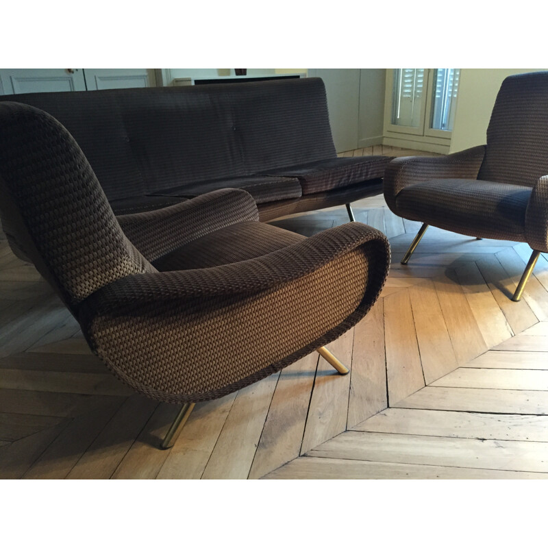 Set of Triennale sofa and pair of Lady armchairs, Marco ZANUSO - 1950s