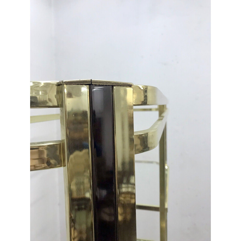 Vintage Brass shelf by Romeo Rega - 1970s