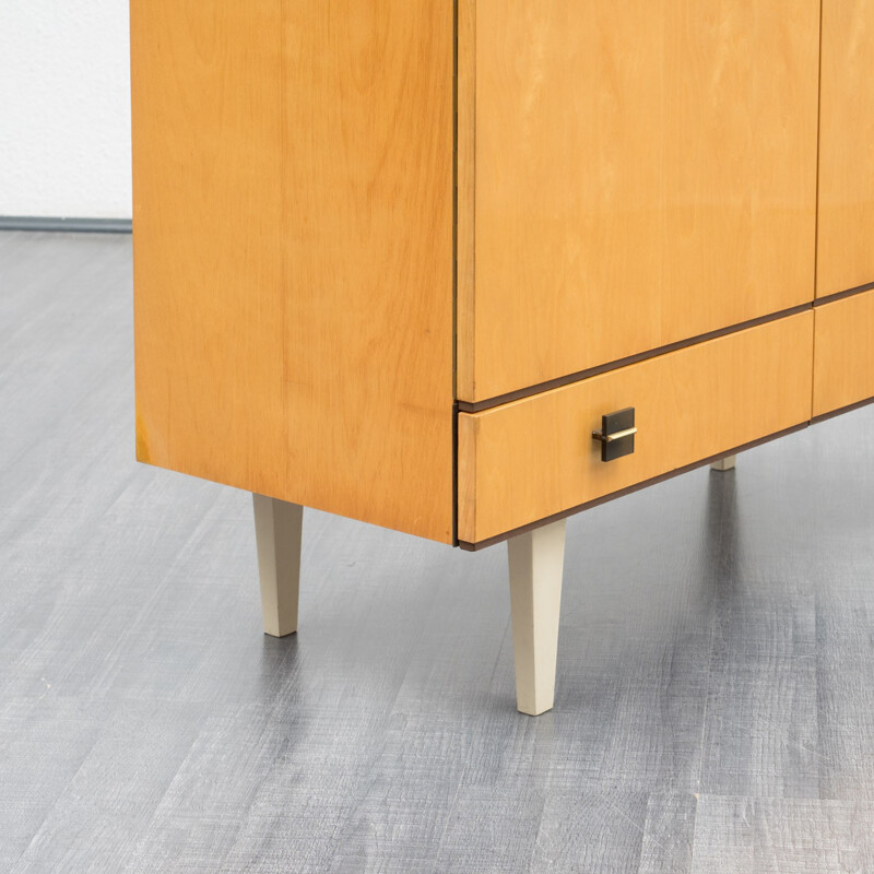 Vintage highboard in birch wood - 1960s