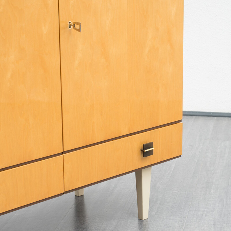 Vintage highboard in birch wood - 1960s