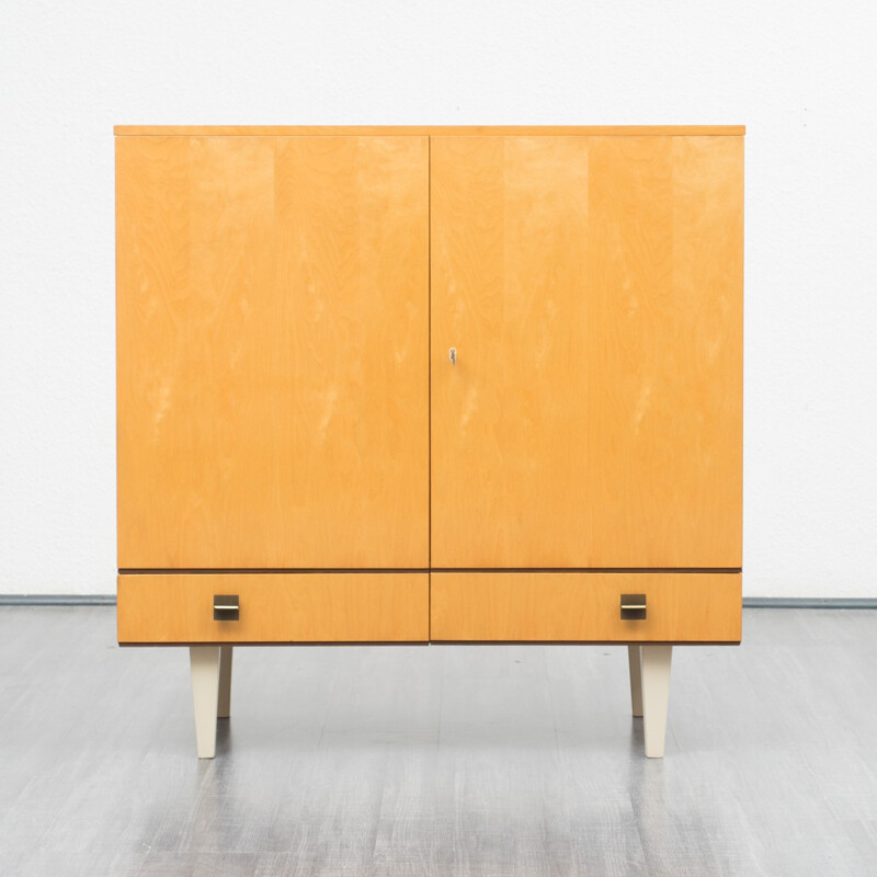 Vintage highboard in birch wood - 1960s