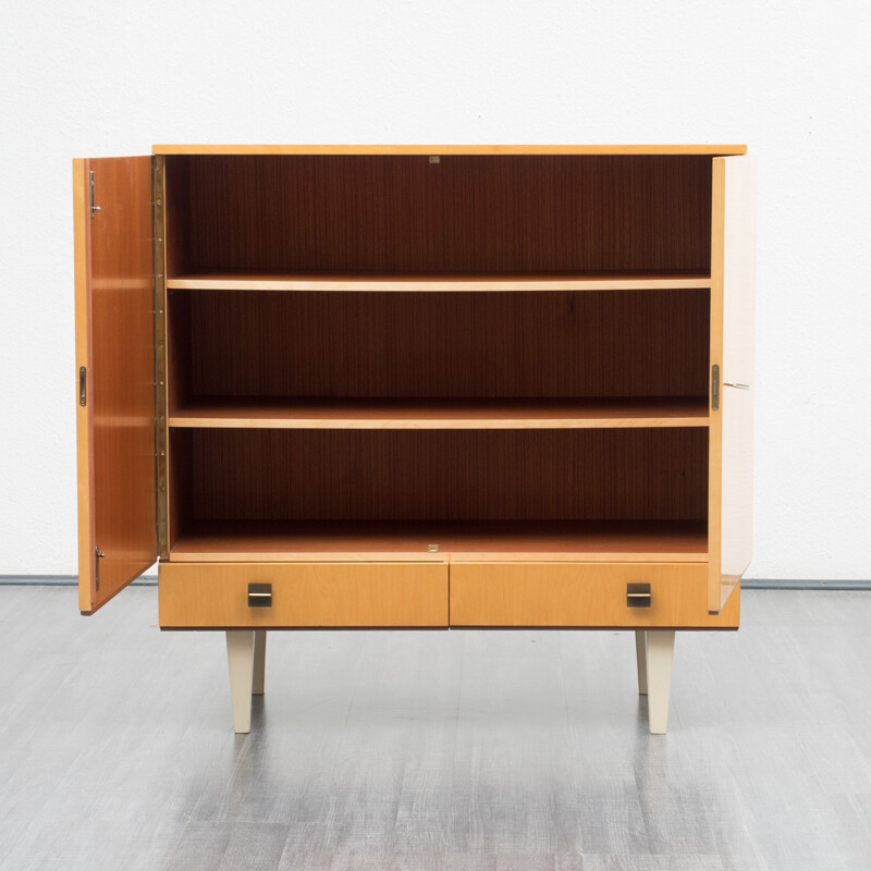 Vintage highboard in birch wood - 1960s