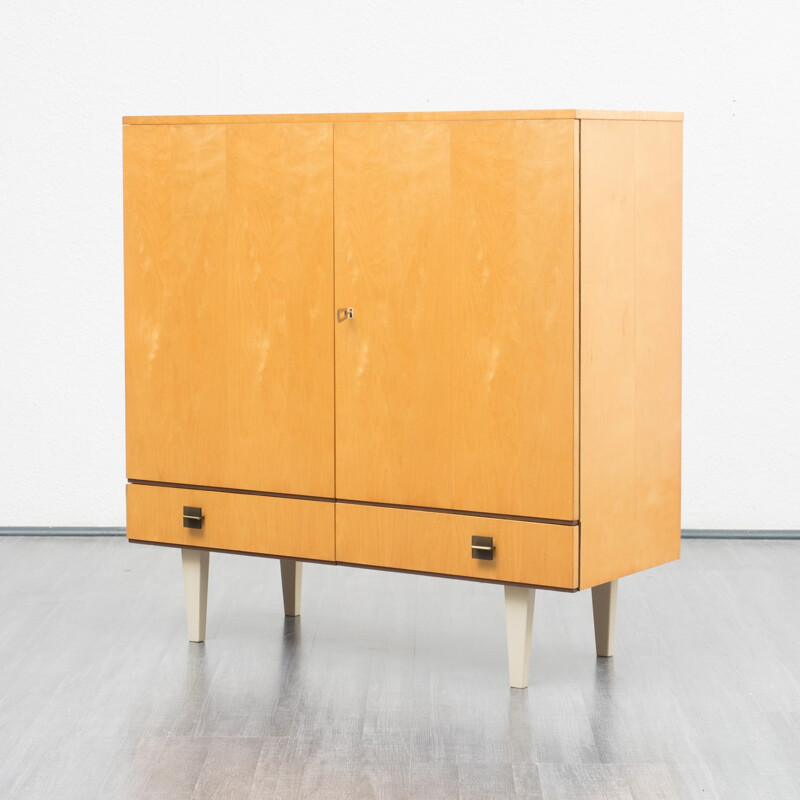 Vintage highboard in birch wood - 1960s