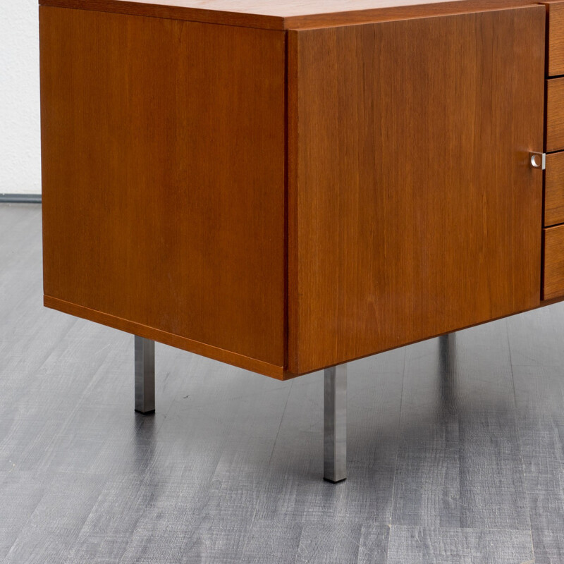 Vintage teak sideboard with chromed feets - 1960s