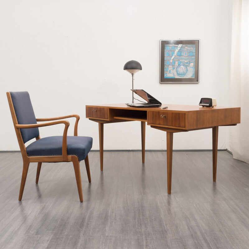 Desk "WK" in walnut by WK Möbel - 1950s