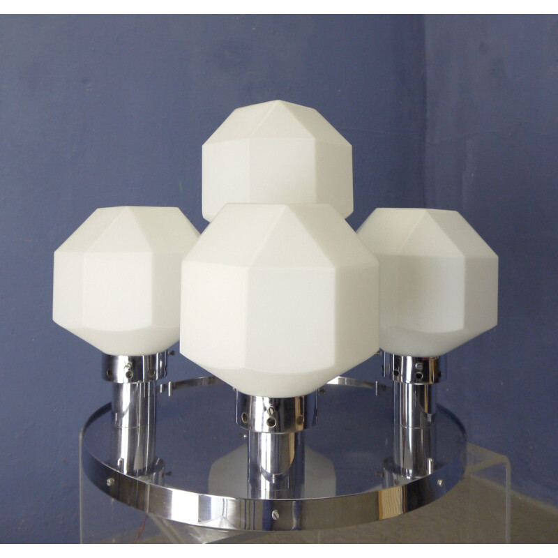 Large Vintage wall or ceiling light in a diamond shape - 1970s