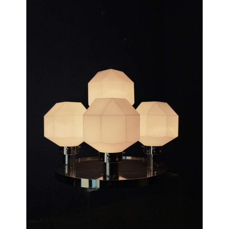 Large Vintage wall or ceiling light in a diamond shape - 1970s