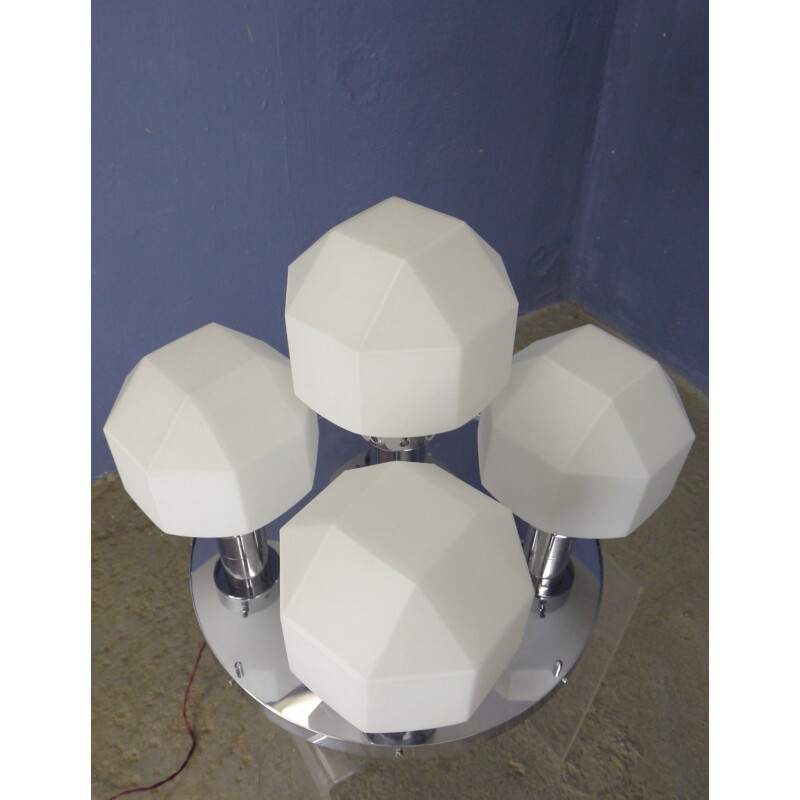 Large Vintage wall or ceiling light in a diamond shape - 1970s