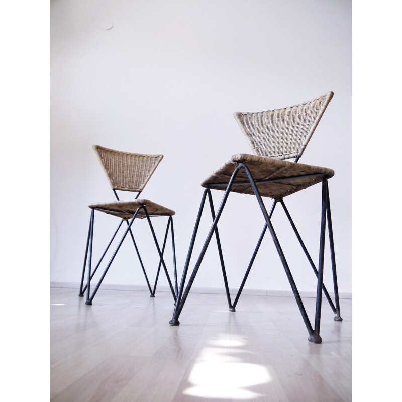 Suite de 2 chaises de jardin vintage par Karl Fostel Senior Erben - 1950