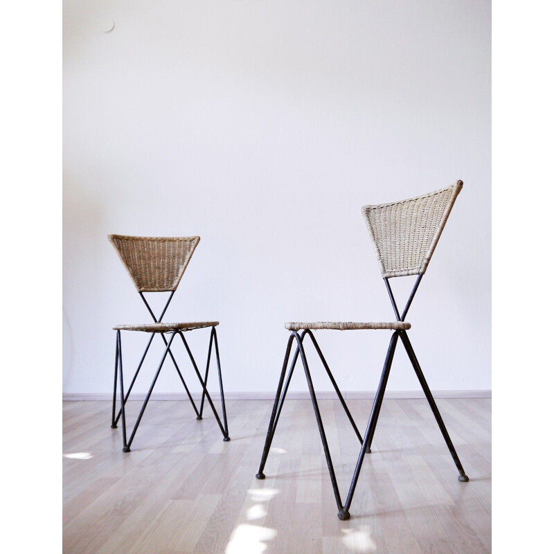 Suite de 2 chaises de jardin vintage par Karl Fostel Senior Erben - 1950