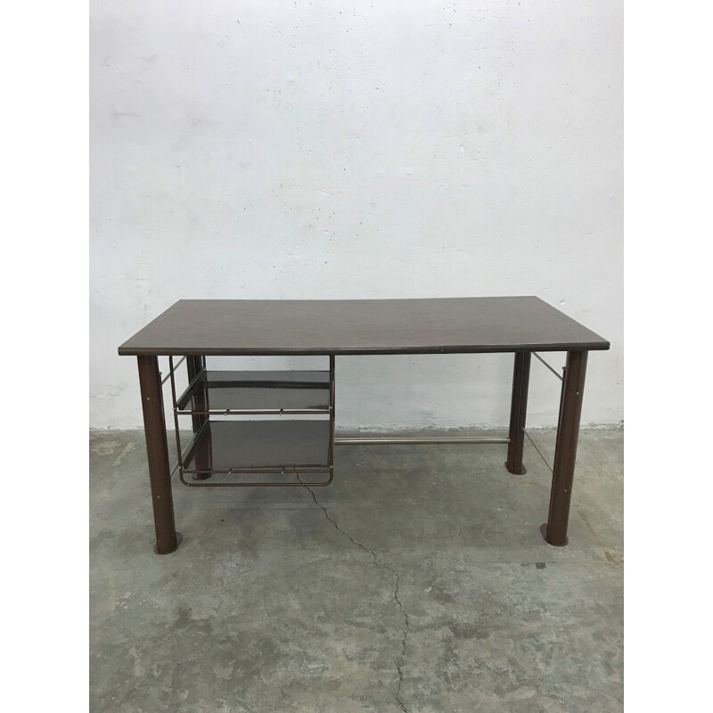 Vintage industrial style Italian desk - 1970s
