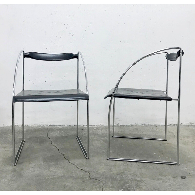 Set of two vintage Patoz chairs by Francesco Soro - 1980s