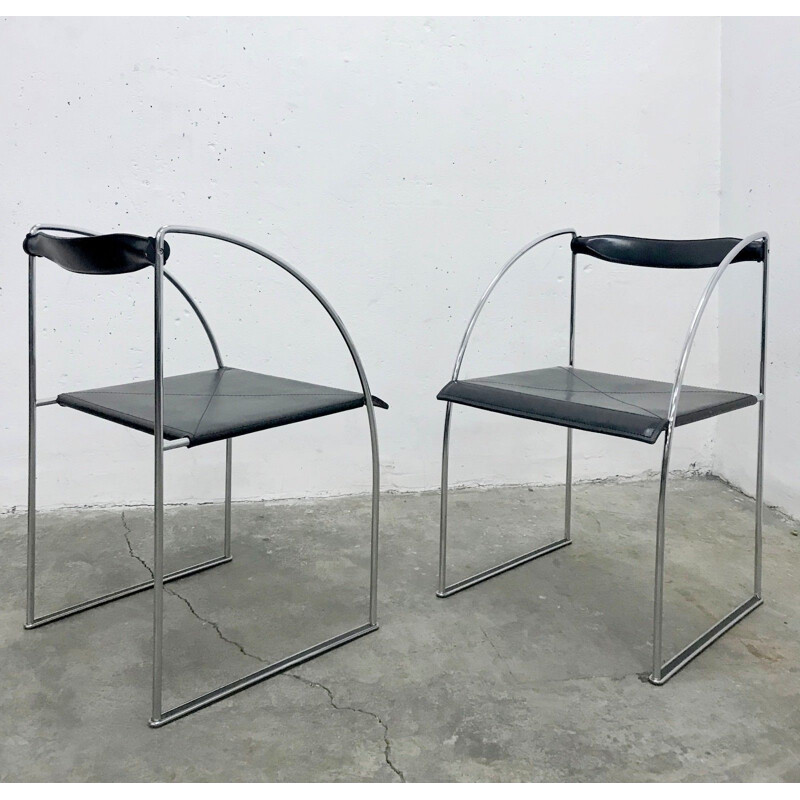 Set of two vintage Patoz chairs by Francesco Soro - 1980s