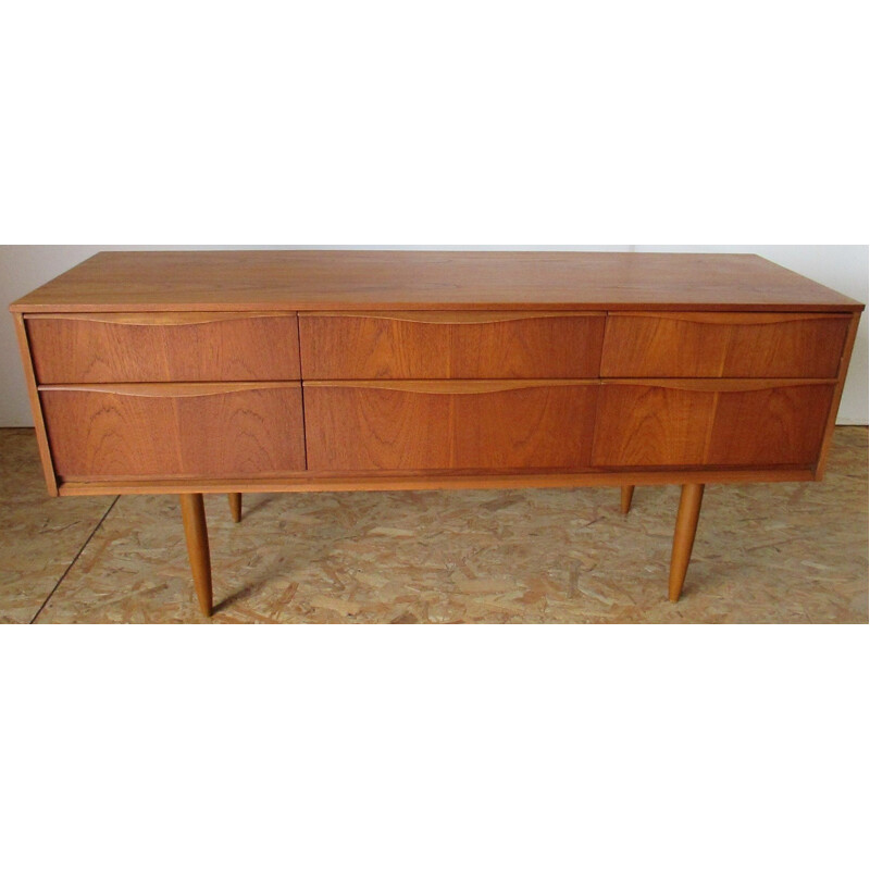 Vintage Teak Chest of 6 drawers - 1960s