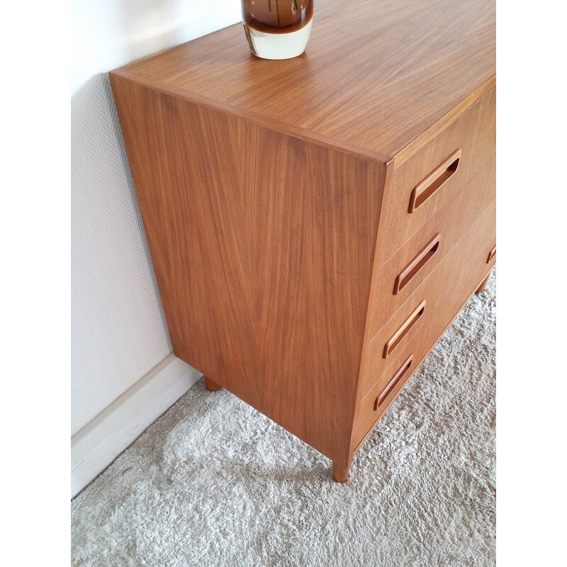 Vintage Teak chest of four drawers - 1960s