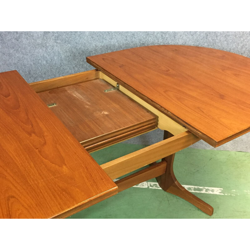 Vintage blond oak dining table - 1970s