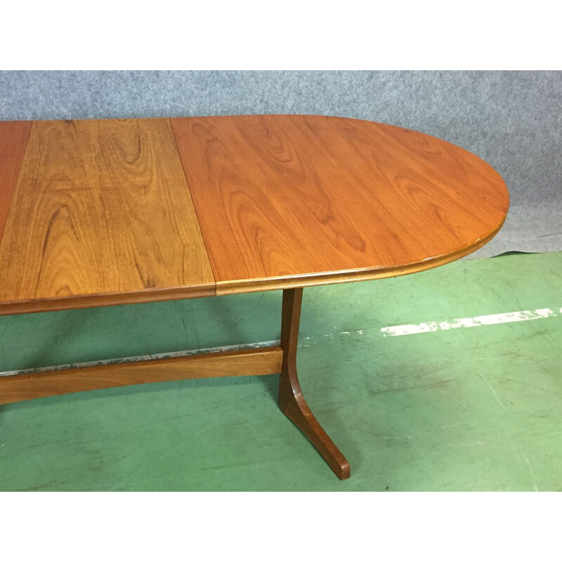 Vintage blond oak dining table - 1970s