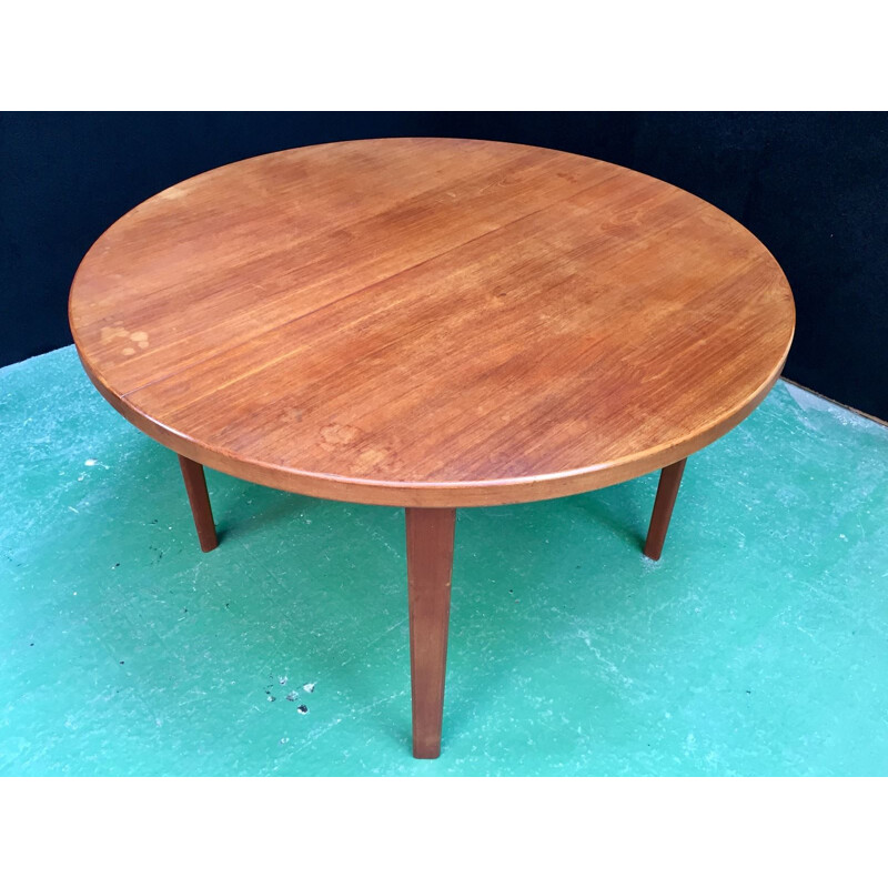 Table britannique vintage en teck - 1970