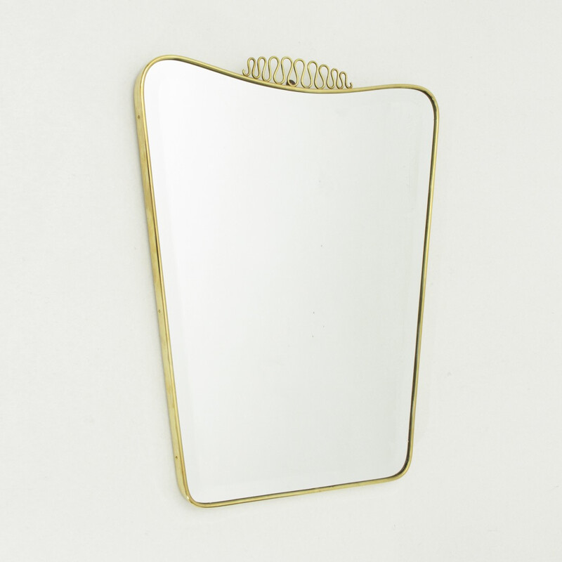 Mid-Century Italian Brass Mirror - 1950s