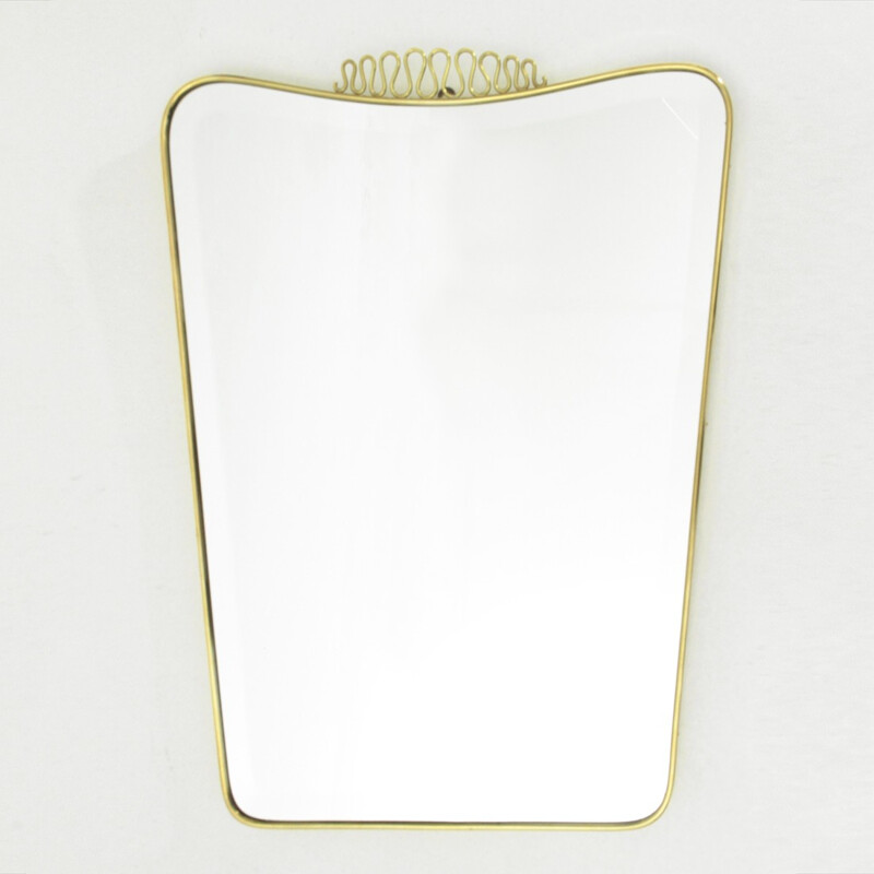 Mid-Century Italian Brass Mirror - 1950s