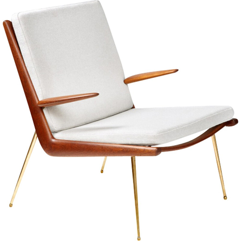 Chaise Boomerang FD-159 vintage de Peter Hvidt et Orla Molgaard-Nielsen - 1950