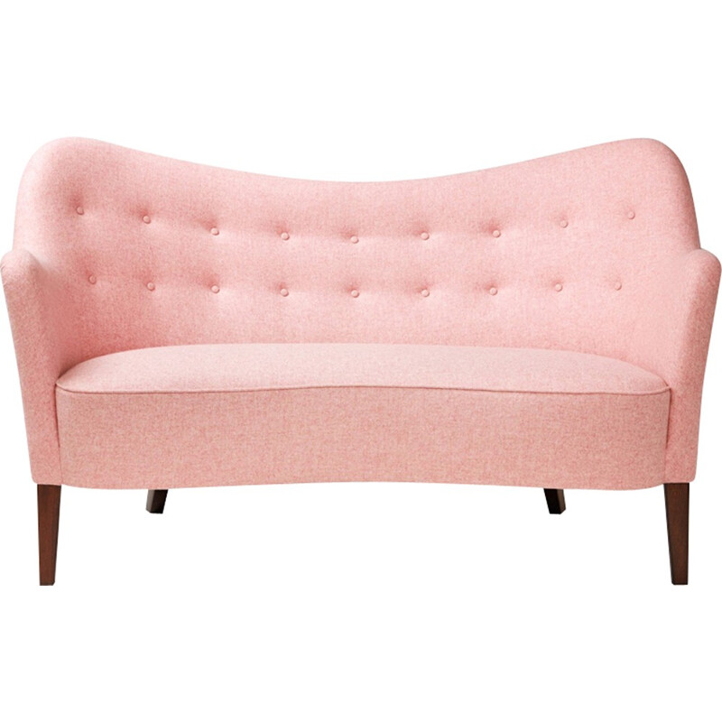 Pink vintage sofa Model 185 by Slagelse Mobler - 1952