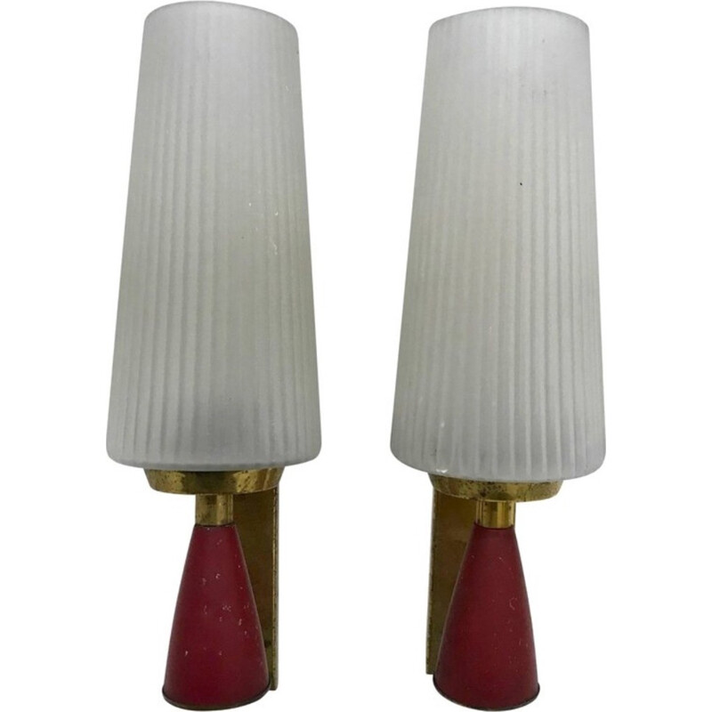 Vintage Wall Sconces in Brass - 1950s