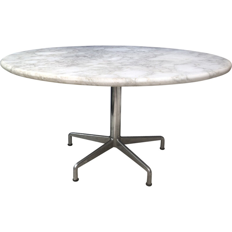 Vintage marble dining table for Herman Miller - 1960s