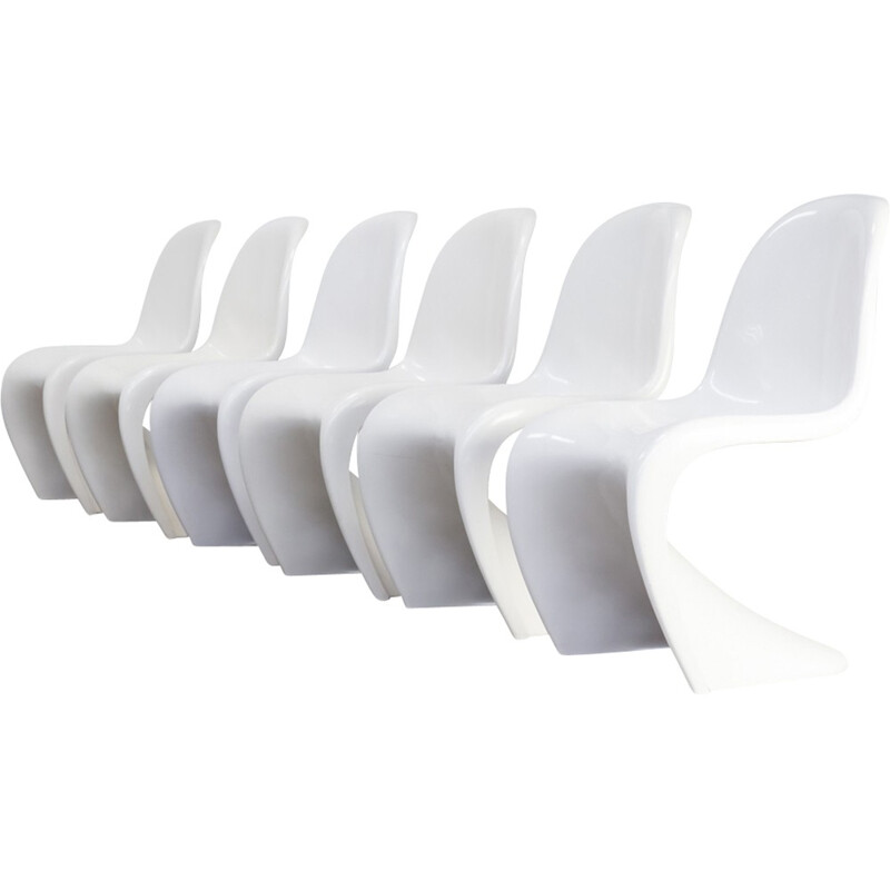 White Chairs by Verner Panton for Fehlbaum Herman Miller - 1970s